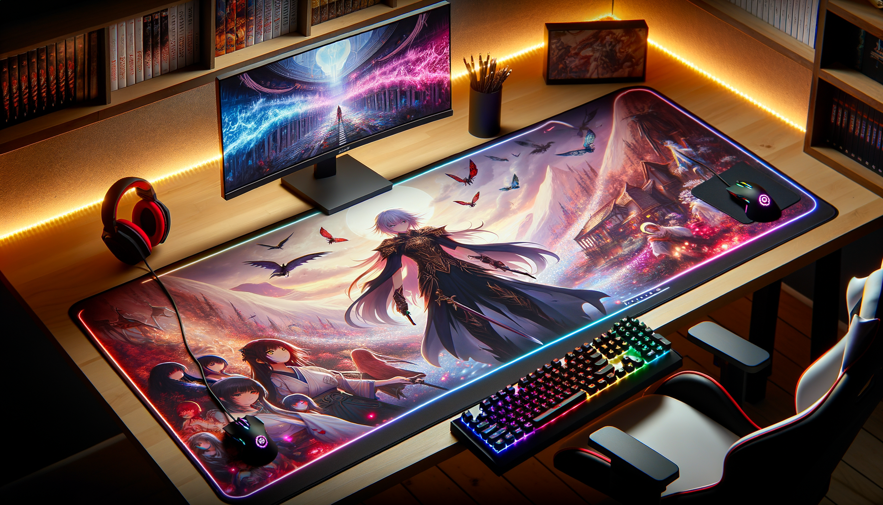 Tapis de souris XXL SNK avec artwork d'Attaque des Titans.