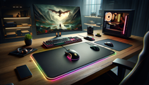 Découvrez le tapis de souris XXL Corsair RGB avec éclairage vibrant, idéal pour un setup gaming haut de gamme.
