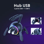 🕷️ Support de câble de souris | Mouse Bungee – RGB & USB - Vignette | Mouse Pads