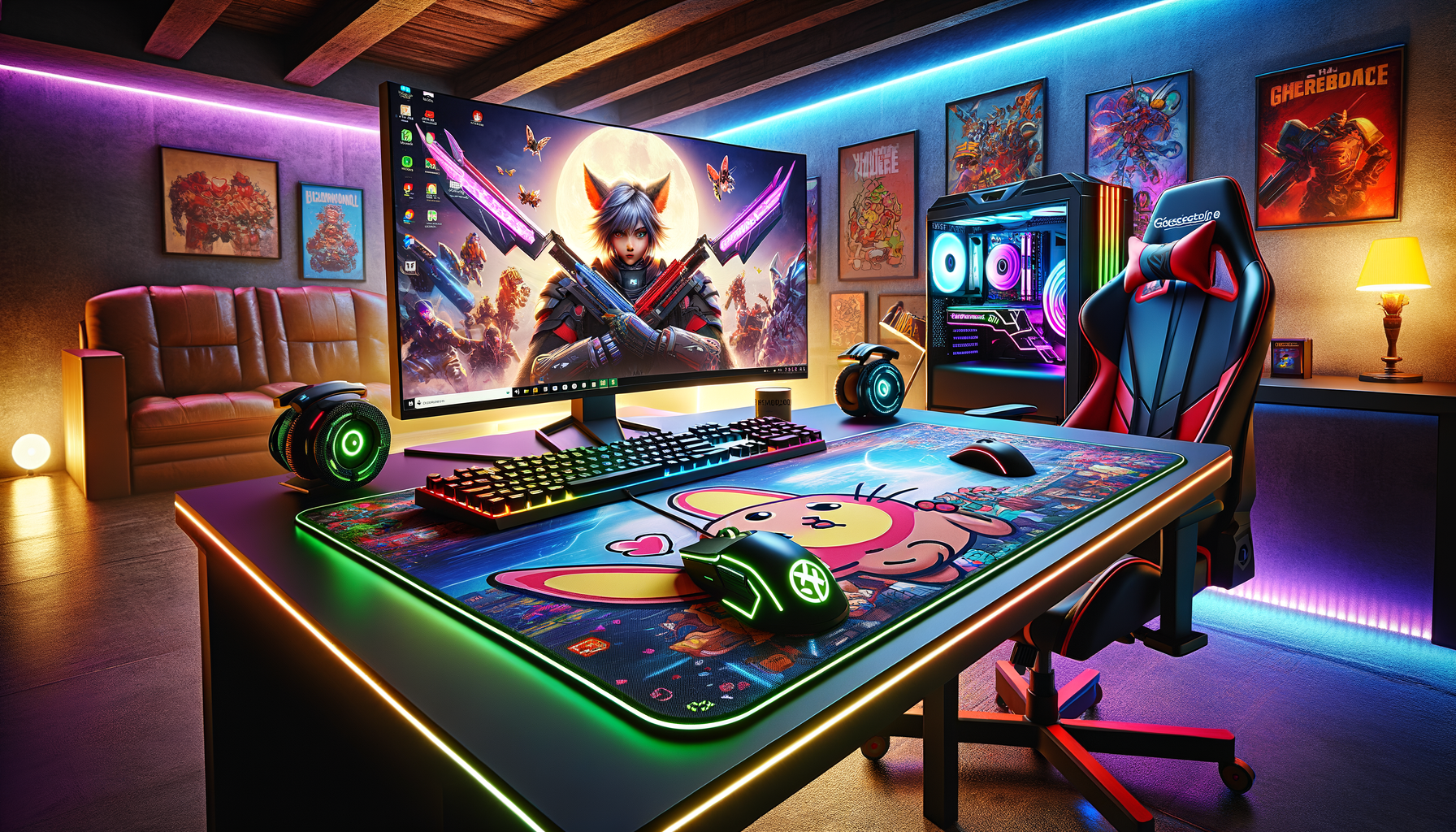 Découvrez le meilleur tapis de souris XXL pour une expérience de jeu immersive avec un setup gaming moderne et design.