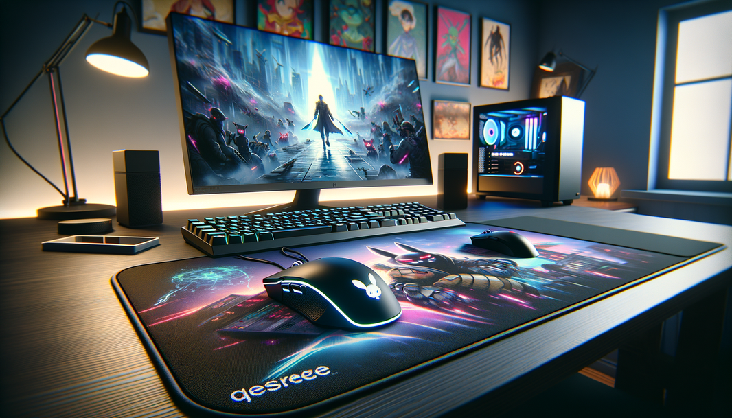 Découvrez un tapis de souris XXL anti-dérapant en haute définition dans un setup gaming immersif.