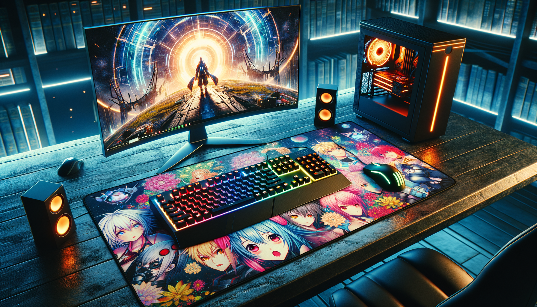 Meilleur tapis de souris xxl 2020 avec design manga pour gamers.