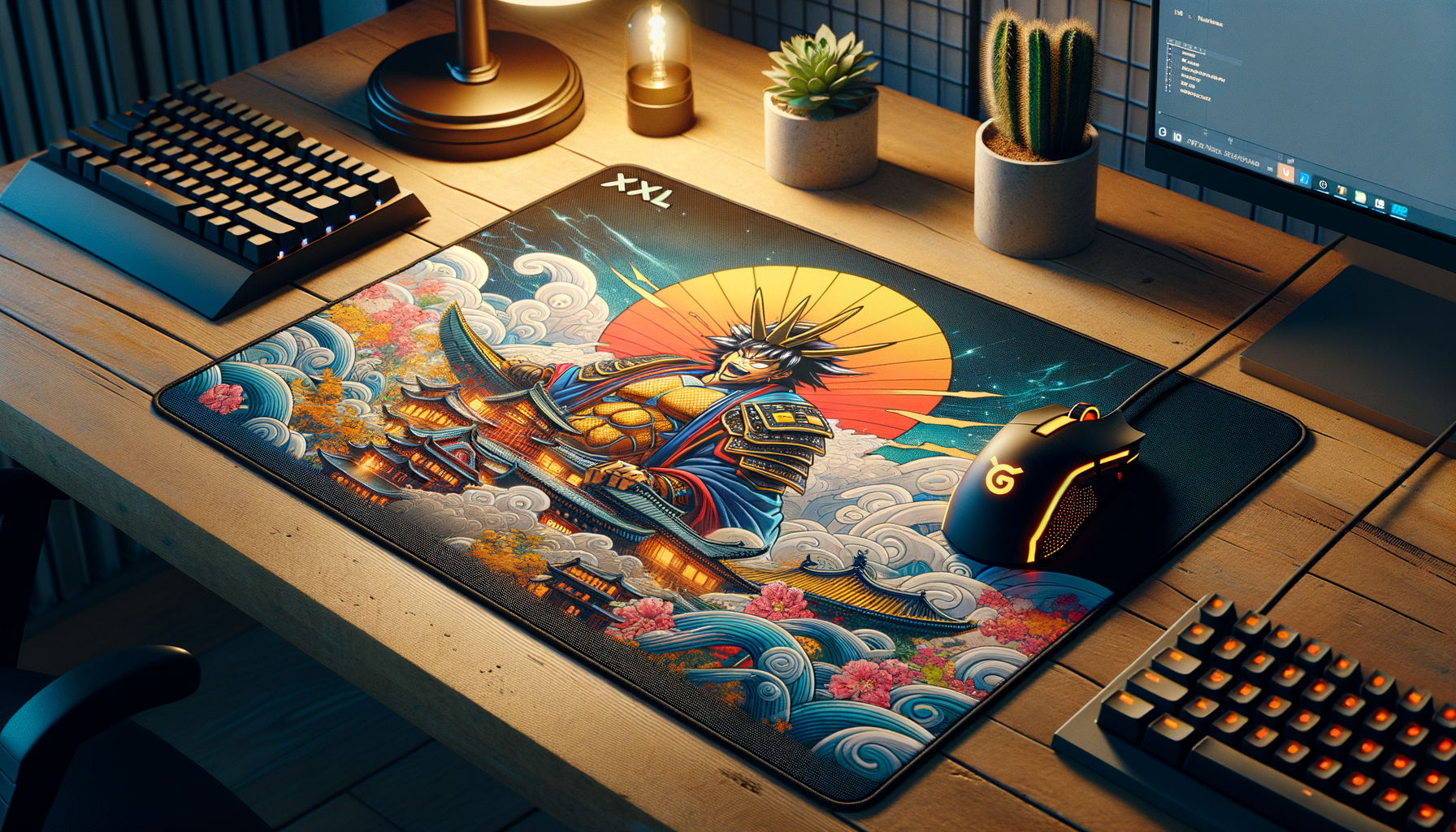 Découvrez le tapis de souris XXL FlowUp avec un design manga éclatant et une surface ultra précise pour les gamers.