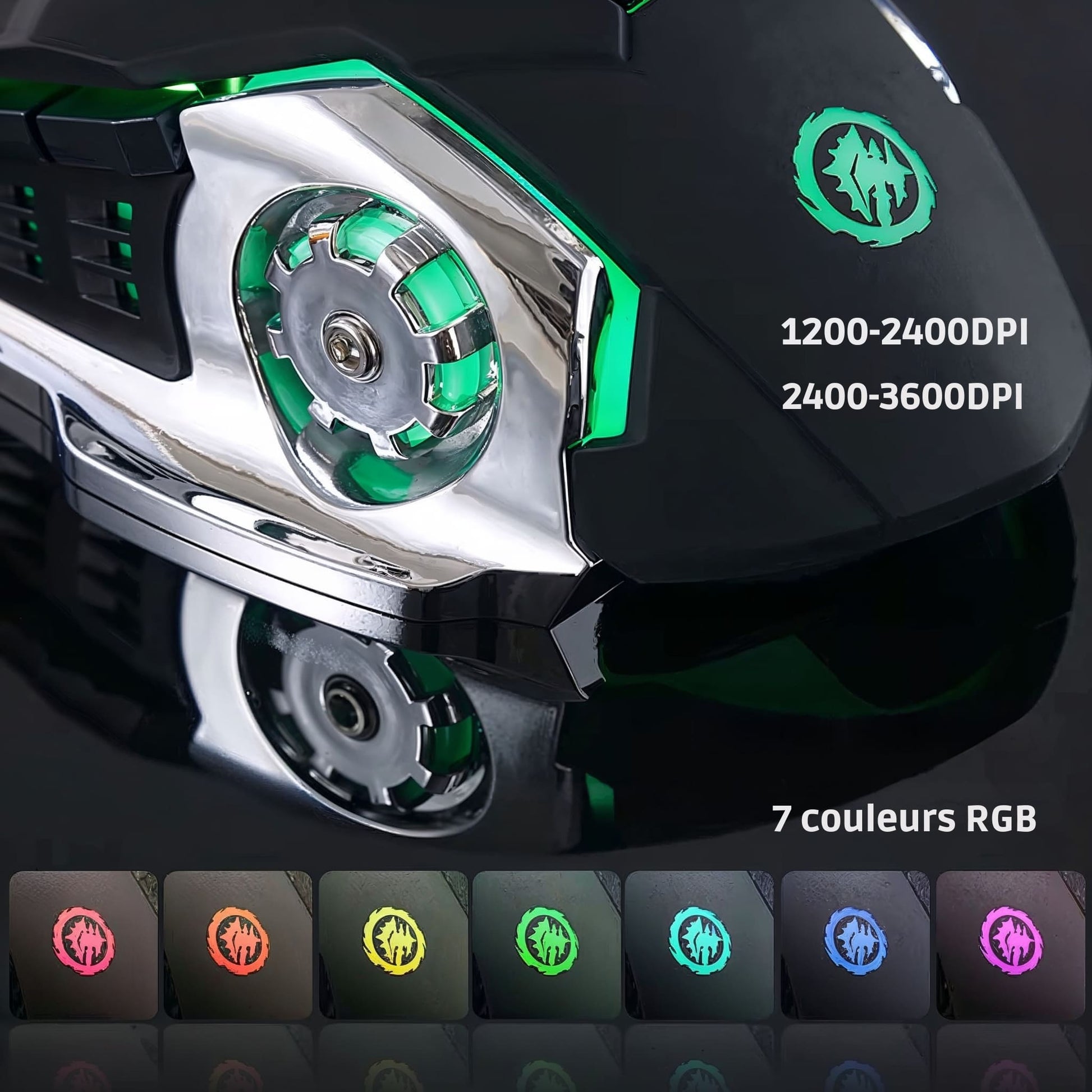 🖱️ Souris Gaming RGB sans fil - Mouse Pads