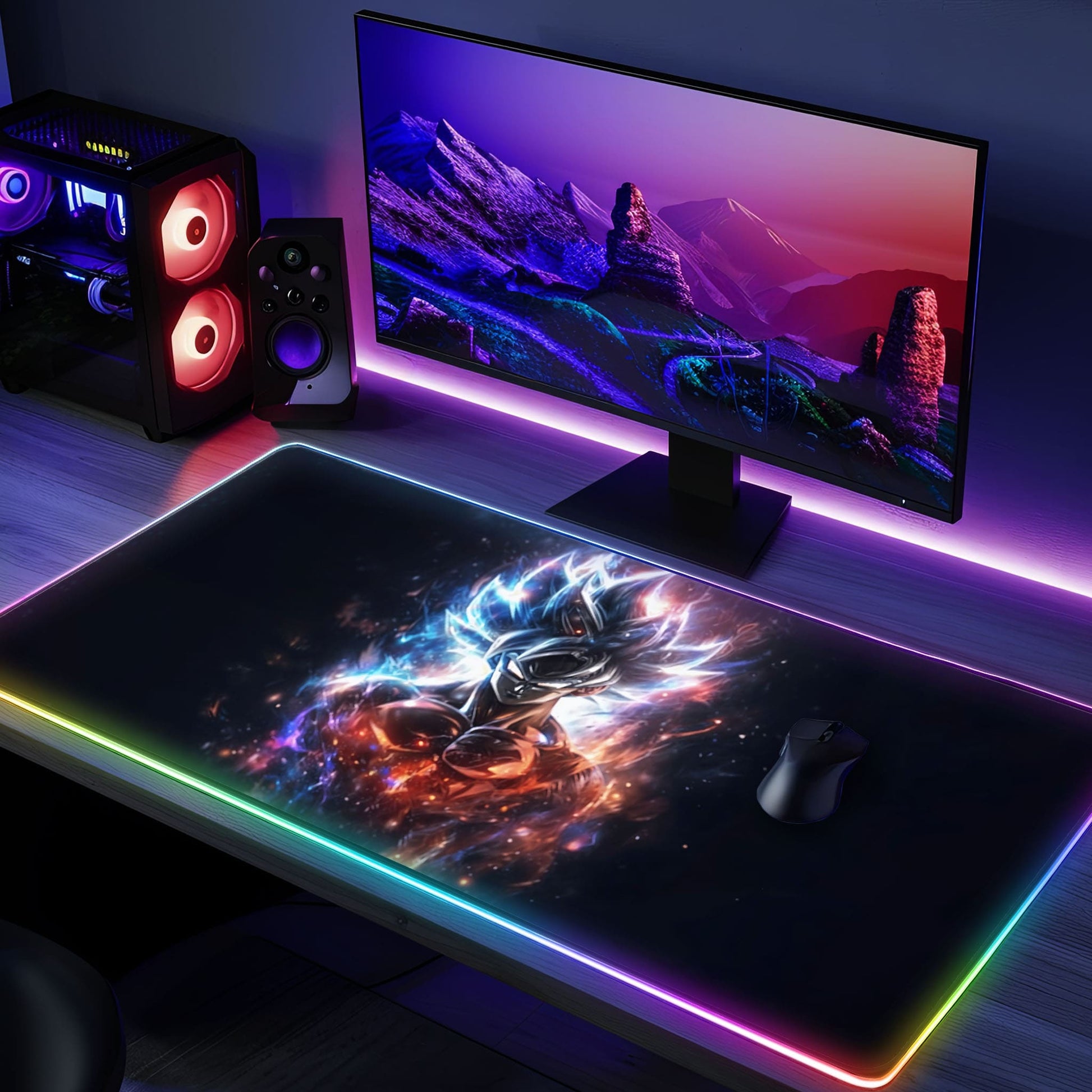 Tapis de souris DBZ SANGOKU RGB - Aura - Mouse Pads