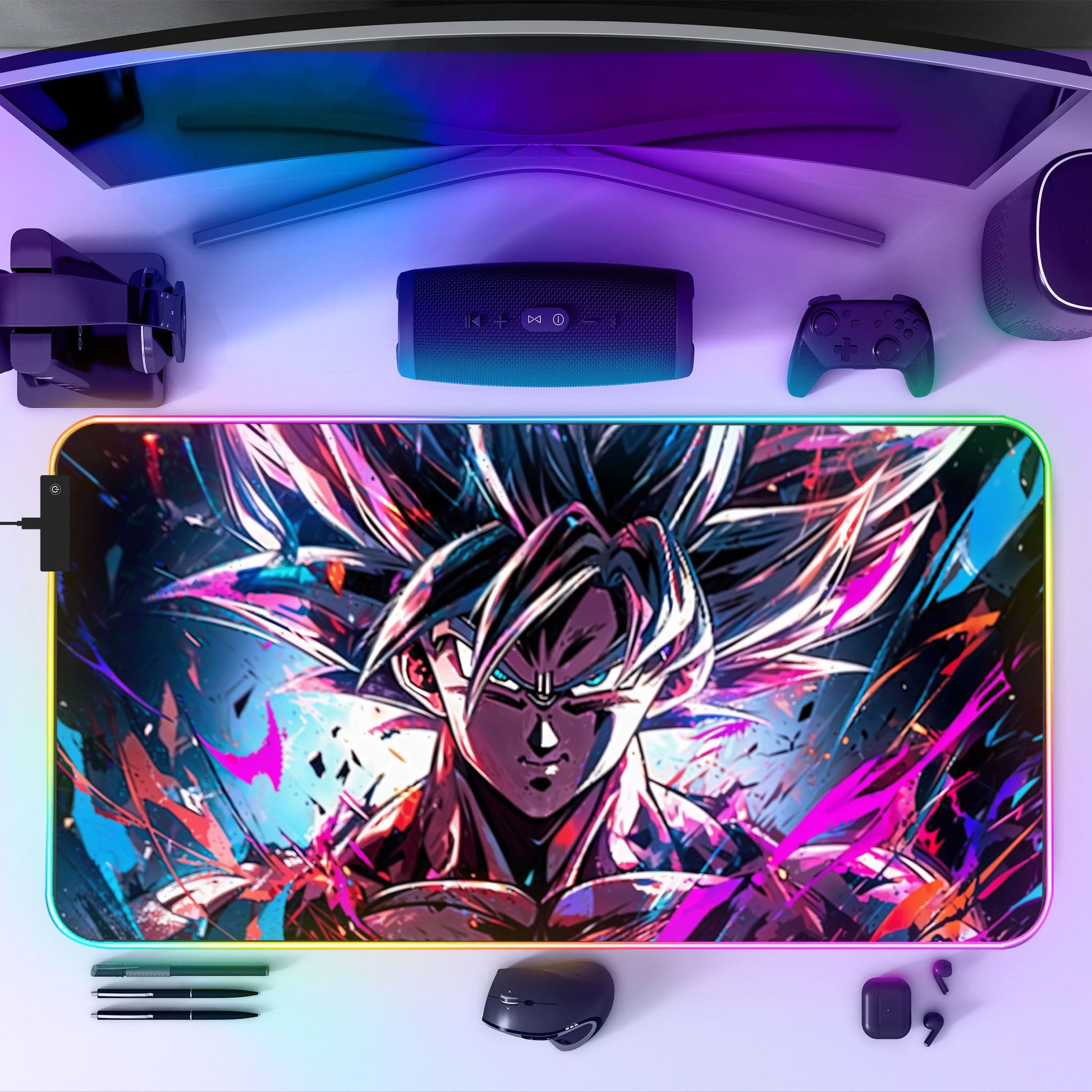 Tapis de souris DBZ SANGOKU RGB - Explosion - Mouse Pads
