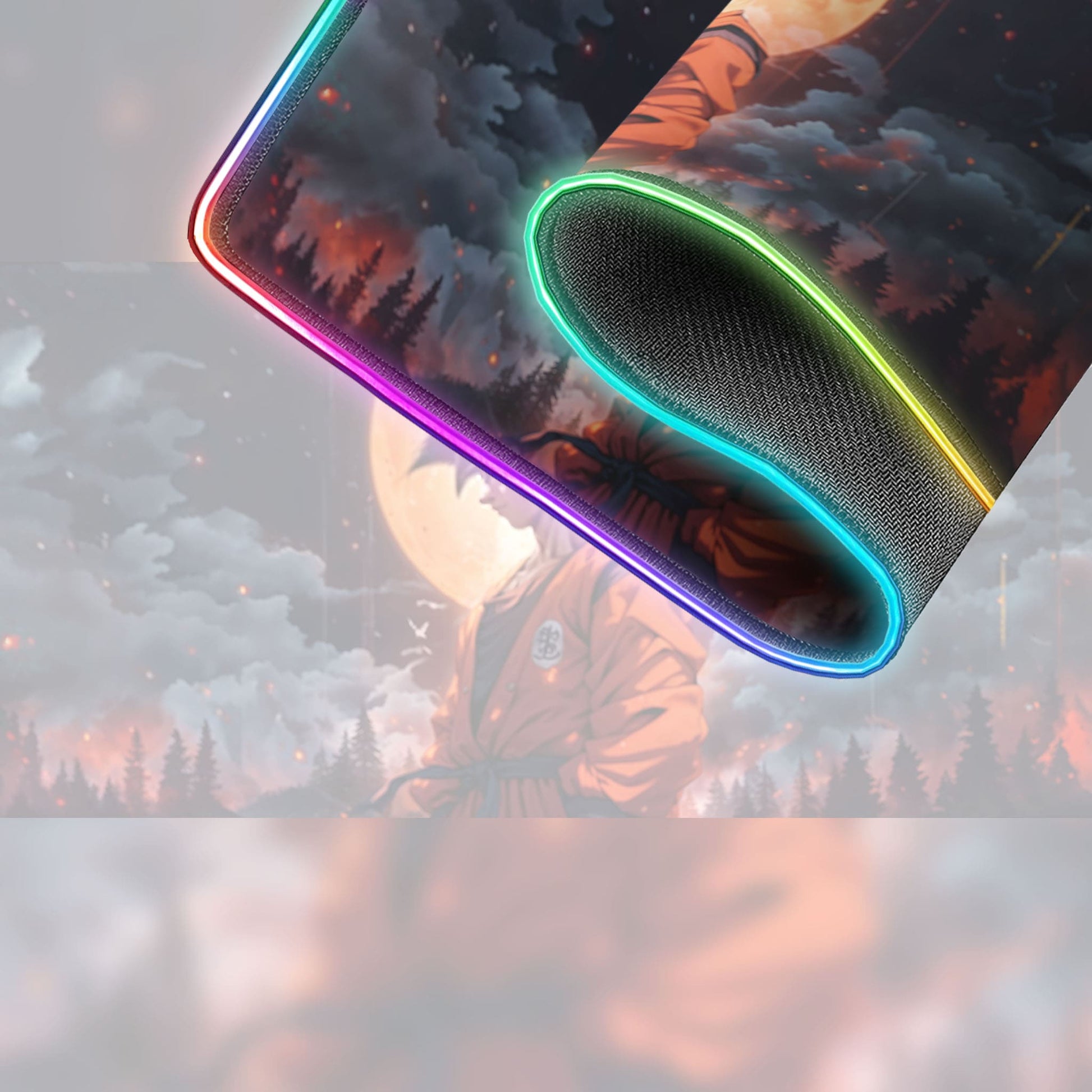 Tapis de souris DBZ SANGOKU RGB - Lune Rouge - Mouse Pads