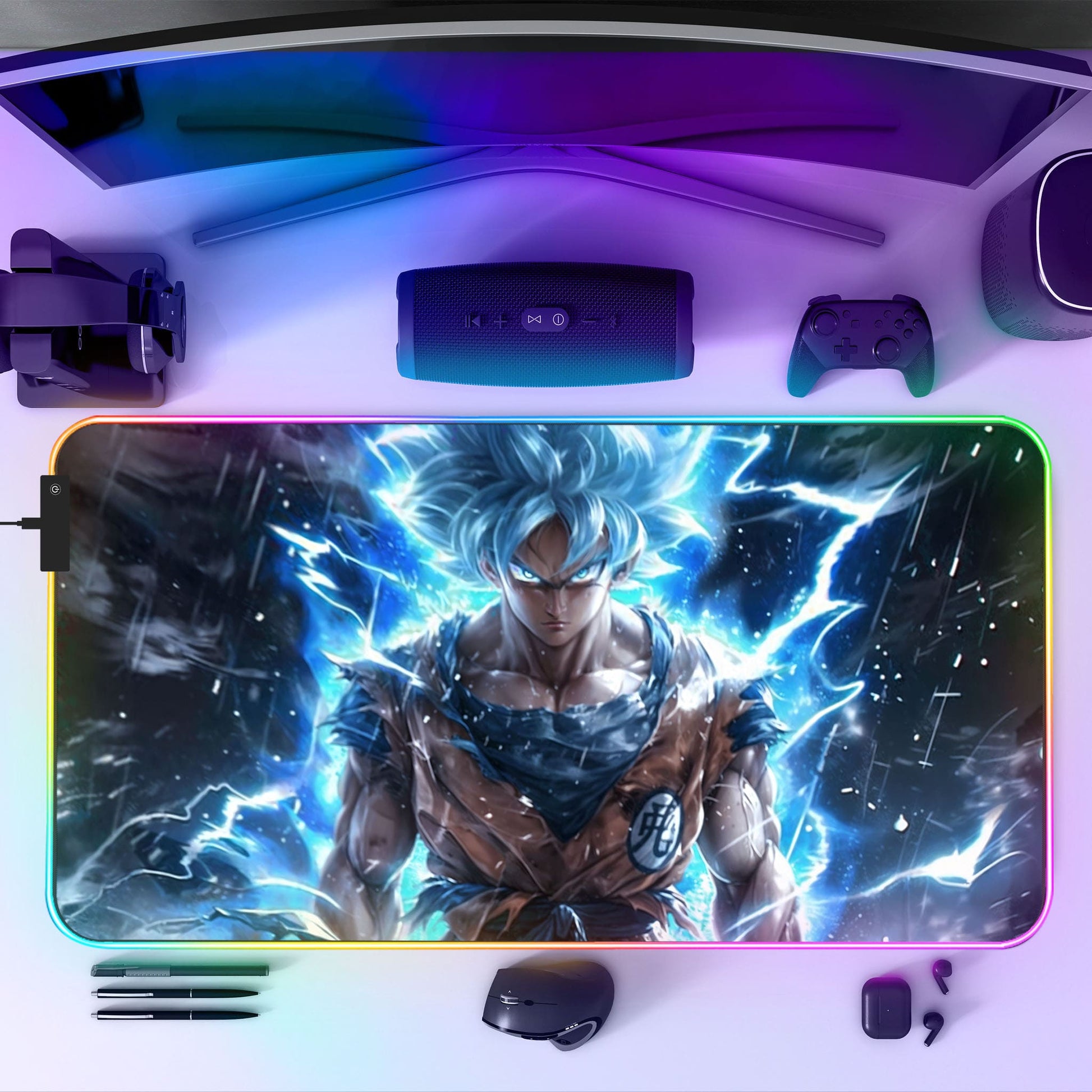 Tapis de souris DBZ SANGOKU RGB - Puissance - Mouse Pads
