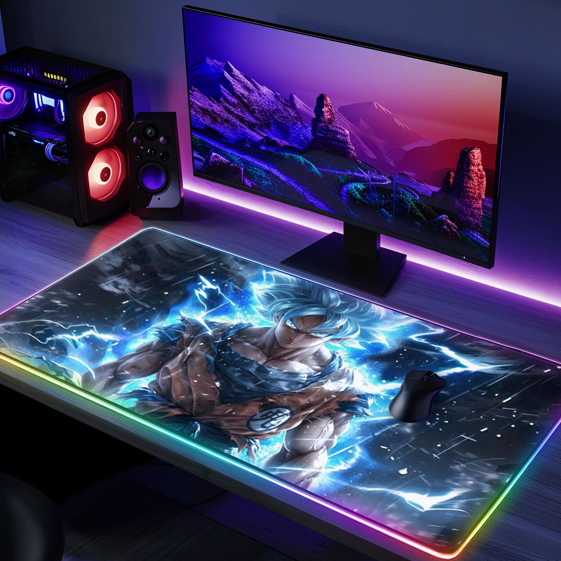 Tapis de souris DBZ SANGOKU RGB - Puissance - Mouse Pads